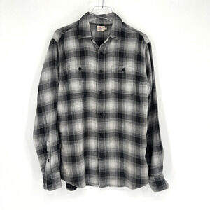 Faherty Button Up Shirt Mens M Flannel Plaid Shacket Organic Cotton Grunge 90s